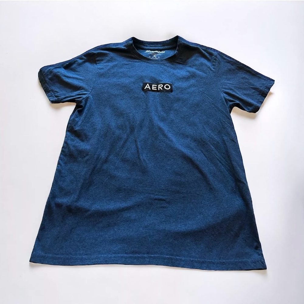 Aeropostale Mens Crew Neck T Shirt L Blue